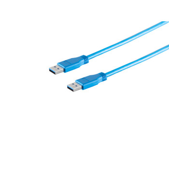 USB-A Verbindungskabel, 3.0, blau, 1,8m